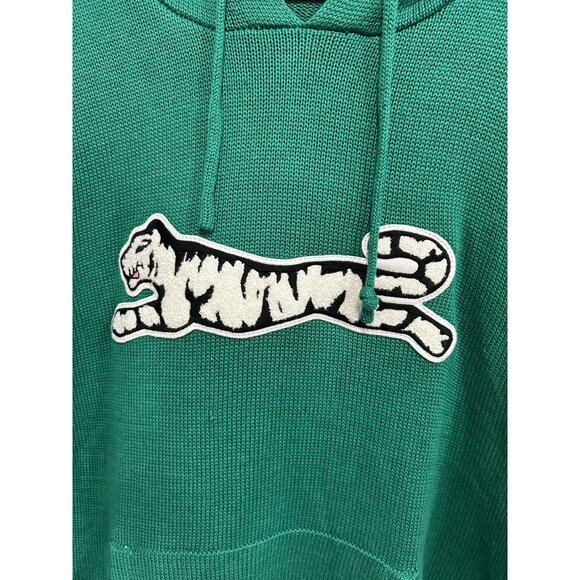 Le Tigre NWT Green Knit Hoodie Sweater Tiger Graphic Sz XXL - Picture 4 of 10